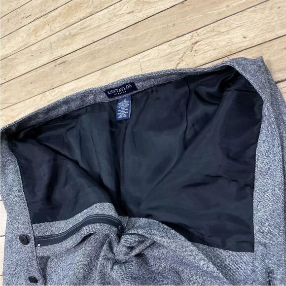 ANN TAYLOR Stretch Gray Wool Tweed Dress Pants Womens 6 Pro Office Career VTG 6 - Picture 4 of 16